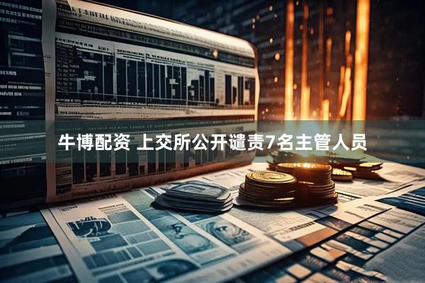 牛博配资 上交所公开谴责7名主管人员